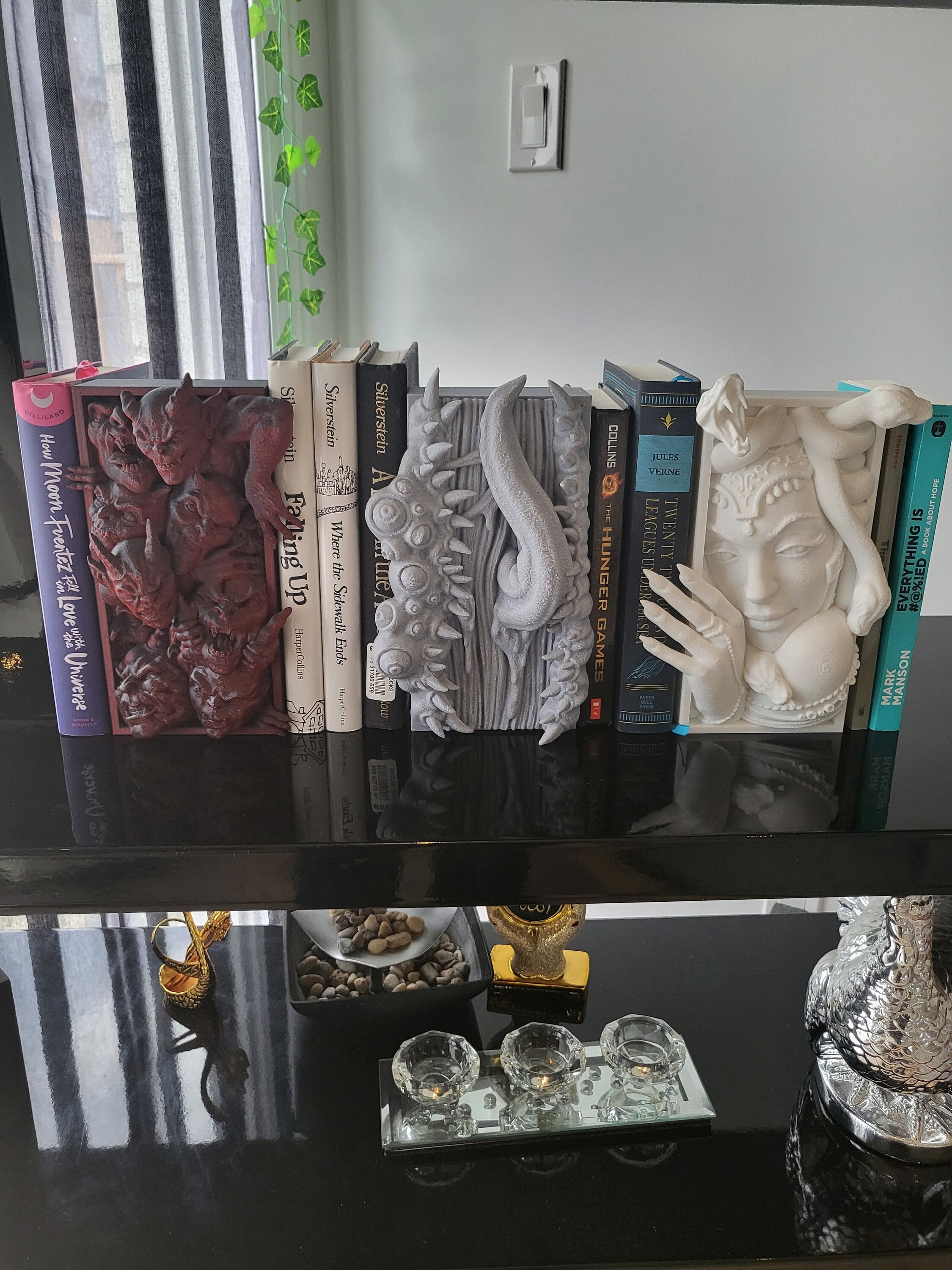 Mimic Book Nook - Fantasy Book Shelf Decor - Book Lovers Gift