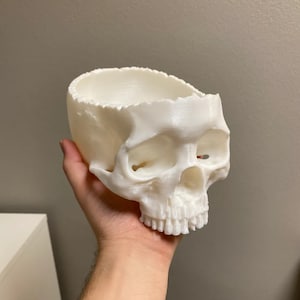 Skull Candy Bowl, Halloween Skull Decoration, Goth Decor, Candy Dish, Halloween Party Decor, 3D Printed