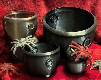 Magiczny kocioł, naczynie na słodycze, dekoracja na Halloween, upiorne dekoracje na imprezę, 3 różne rozmiary (mini mały, średni i duży)