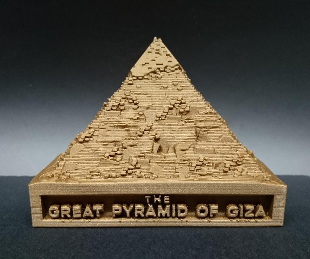 Great Pyramid of Giza Diorama - Egyptian Mythology Decor - Pyramid Diorama - Altar Ornament Sculpture