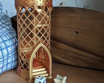 Medieval Castle Dice Tower, Tabletop Role Playing Game Accessories, Custom Board Game Pieces