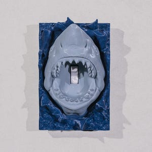 Cache interrupteur tête de requin - Plaques d&#39;interrupteurs lumineuses uniques - Cadeaux requin - Décoration de chambre