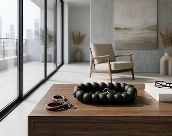 Bandeja minimalista con forma de burbuja para sofá - Bol moderno para guardar llaves y joyas - Organizador de escritorio con forma curva - Regalo de inauguración de casa - Bandeja decorativa con forma de burbuja