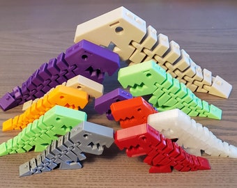 T-Rex Flexi Dinosaurier, Gelenkfigur, Flexibles Fidget Spielzeug, Reptil Tyrannosaurus Rex Sammlerstück