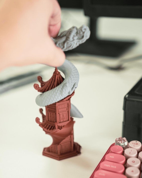 Collectible Dragon Figure, Dragon Decorations, Dragon Piece, Dragon Desk Accessories, Dragon Theme Executive Desk Decor, Mythical Creature Fidget Toys, Dragon Sculpture with Movable Wings