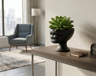 Maceta con forma de labios y suculenta - Maceta para plantas de interior, decoración estética única para el hogar, jarrón moderno con diseño de labios, regalo para amantes de las plantas.