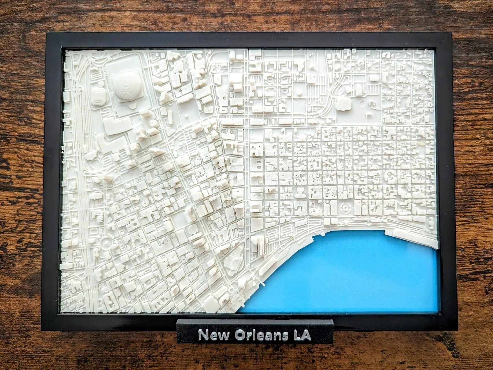 New Orleans Louisiana USA 3D City Map - Custom Wall Art - 3D Street Map - Home Office Art Decor - Housewarming Gift - City Poster Print