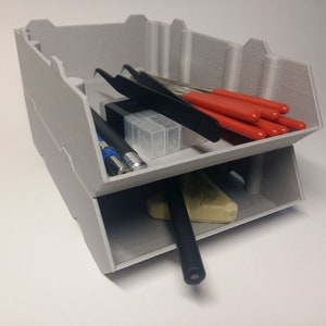 Personalized Stackable Trays, Desk Organizer, 3D Printed, Office Decor, Desk Accessories