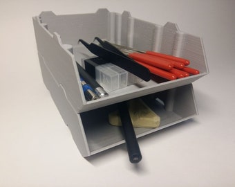Personalized Stackable Trays, Desk Organizer, 3D Printed, Office Decor, Desk Accessories