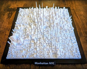 New York City Manhattan USA 3D Stadt Karte - Individuell 3D Straßenkarte - Haus Büro Dekor - Einweihungsparty Geschenk - Stadt Poster