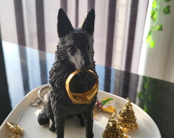 Porta anillos para perro - Plato para anillos en la cama del perro - Regalo de compromiso personalizado - Plato para joyas - Bandeja para todo - Árbol para anillos - Regalo para papá - Regalos para mamá