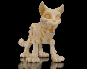 Gelede kat skelet - scharnierend flexi-speelgoed - zintuiglijk fidget dier - kattenliefhebber cadeau - kattendecor