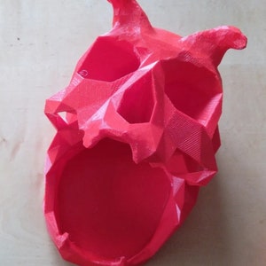 Low Poly Skull Dice Tower, Tabletop RPG Decor, Gothic Decor,