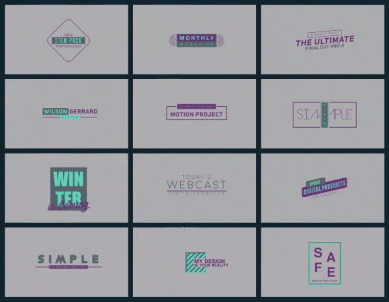 Pu&ograve; includere: Una collezione di 12 loghi di graphic design diversi con varie combinazioni di testo e colore. I loghi presentano una variet&agrave; di stili, tra cui geometrico, minimalista e vintage.