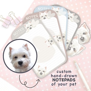 Custom Hand Drawn Pet Notepad | Personalized Dog Paper Pad