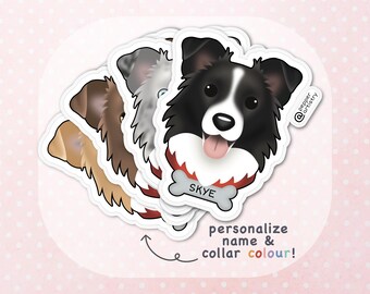 Adesivo I Love My Border Collie - Decalcomania Sagomata 3 Cani - Rayd Workshop - 8.5 X 0.73 Pollici - Foto 2