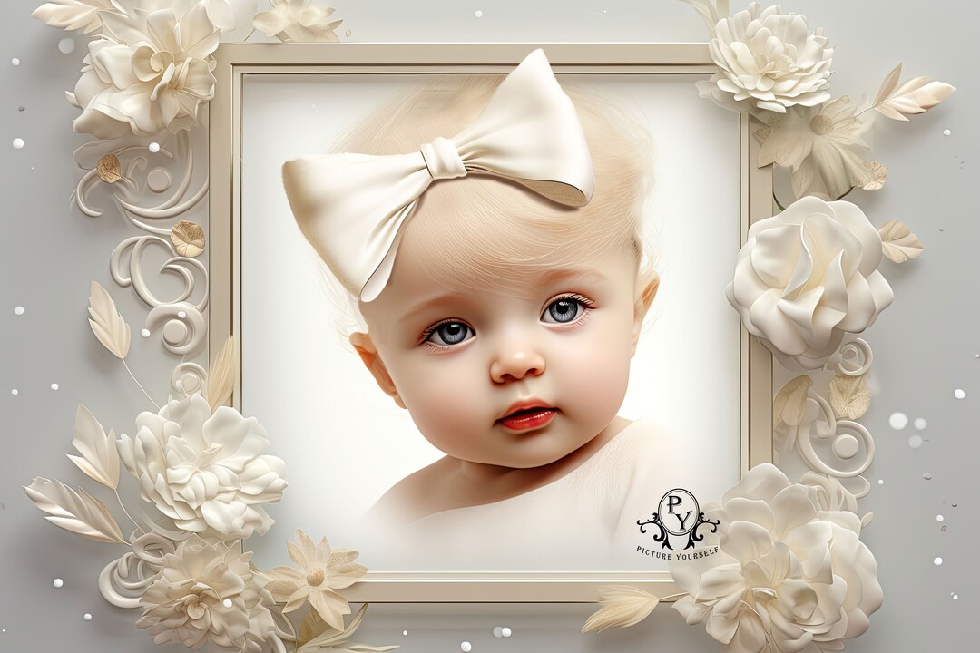 Magic Photo Frame in White Digital File, Background, Backdrop, for