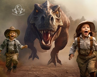 Jurassic park adventure - digital file, background, backdrop, for composite photography, dinosaur
