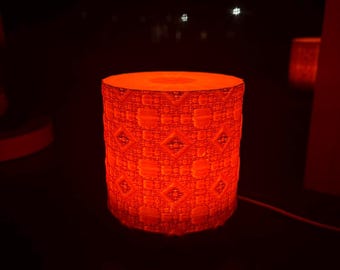 Minimalist Wood PLA Desk Lamp – Warm Orange USB Ambient Bedside Light