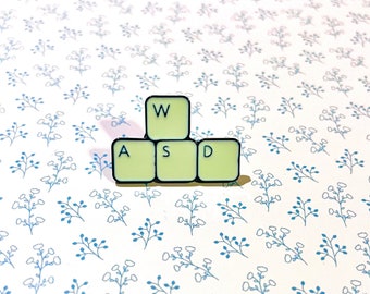 WASD Gamer enamel pin