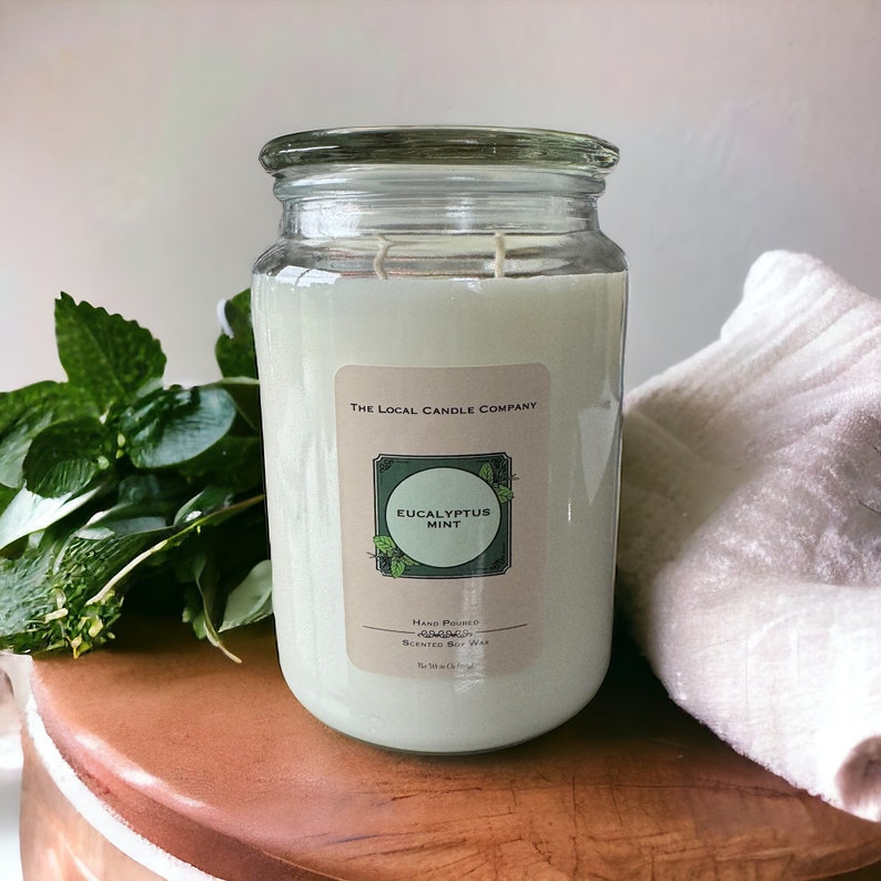 Eucalyptus & Mint Soy Wax 26oz Candle - Etsy
