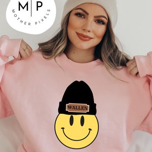 Wallen| Téléchargement de sublimation| Conception| SVG|PNG| Musique country| Smiley| Beanie