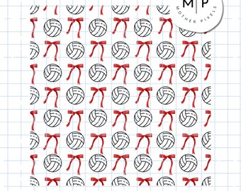 Volleyball Pattern PNG | Volleyball PNG | Digital Download Only | Sublimation Clipart for Sports Shirts & Gifts | DTF