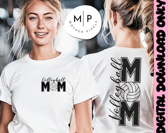 Volleyball Mom PNG | Volleyball PNG | Digital Download Only | Sublimation Clipart for Sports Shirts & Gifts | DTF