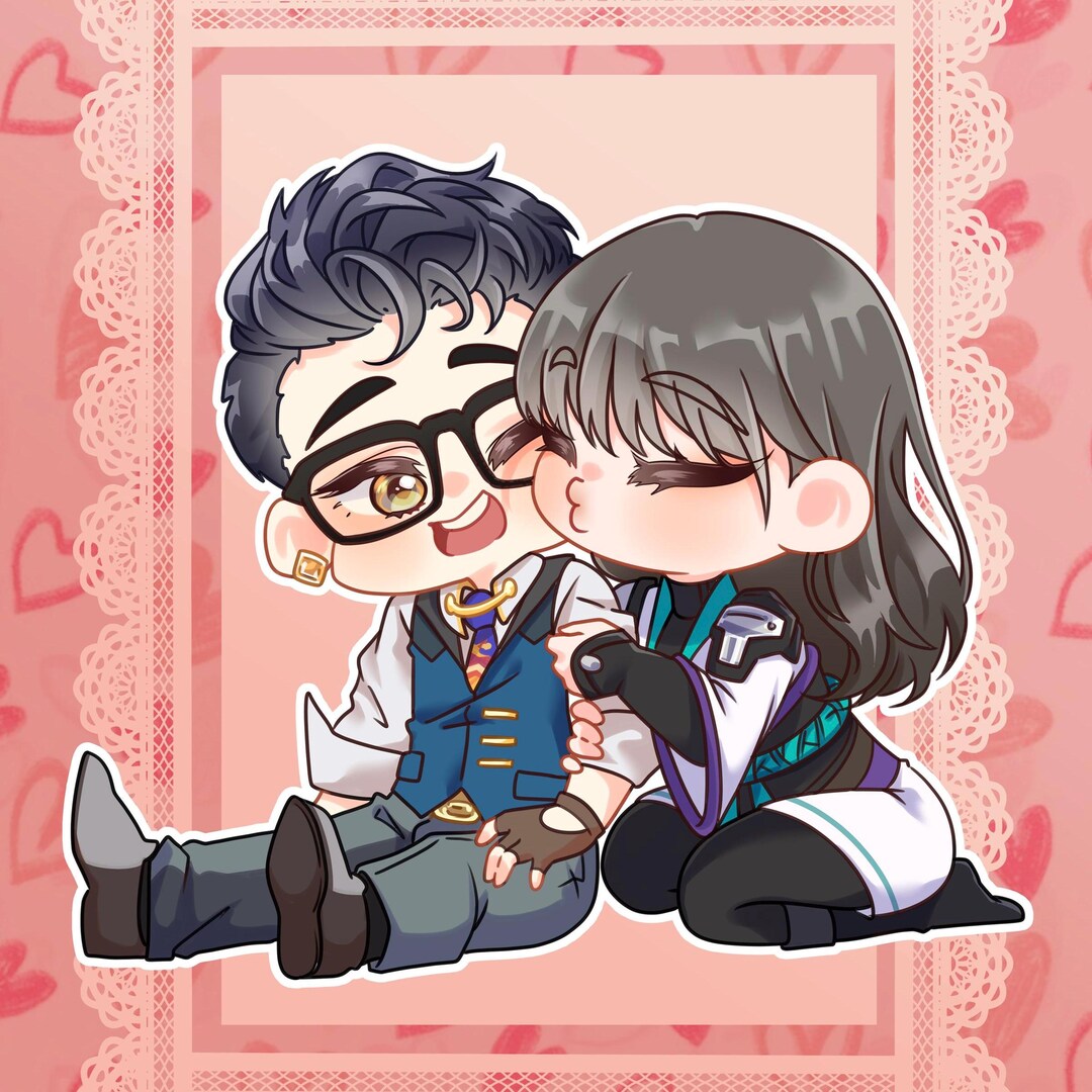 Custom Valorant Couple Drawing Personalized Digital Art of Your