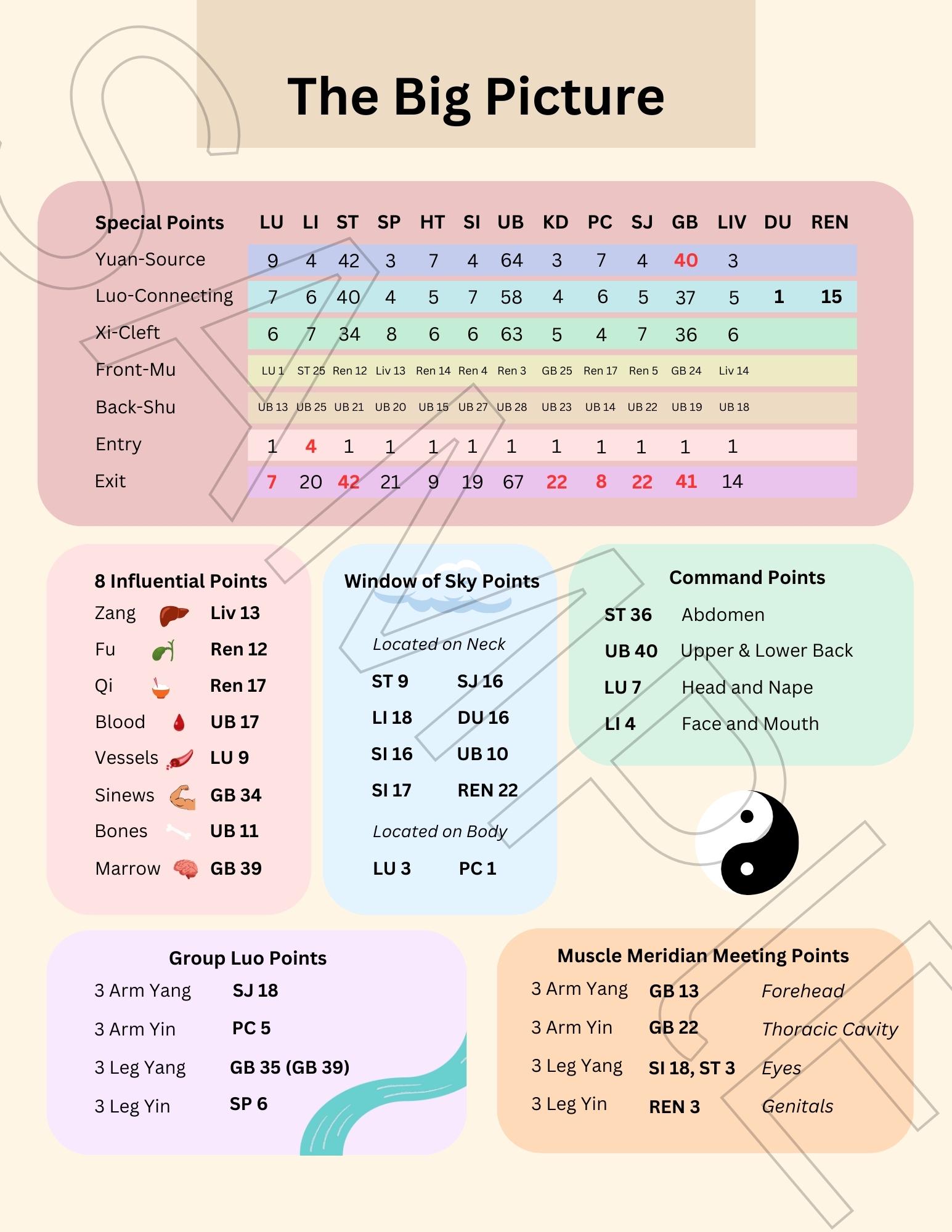 Point May Big Picture Acupuncture Chart Acupuncture Points Meridians Chart