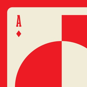 Ace of Diamonds Art Deco Print: Modern Card Design (Digital Download) image 2