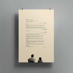 Aftersun Poster | Screenplay Scene Quote Print, Indie Film Wall Art, Digital Download Script