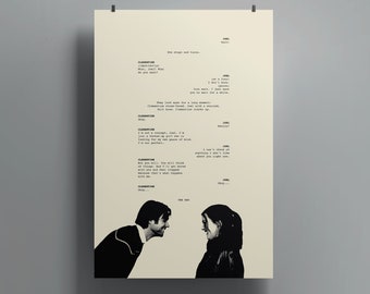 Eternal Sunshine Poster | Screenplay Wall Art, Minimalist Movie Quote Print, Digital Script Download