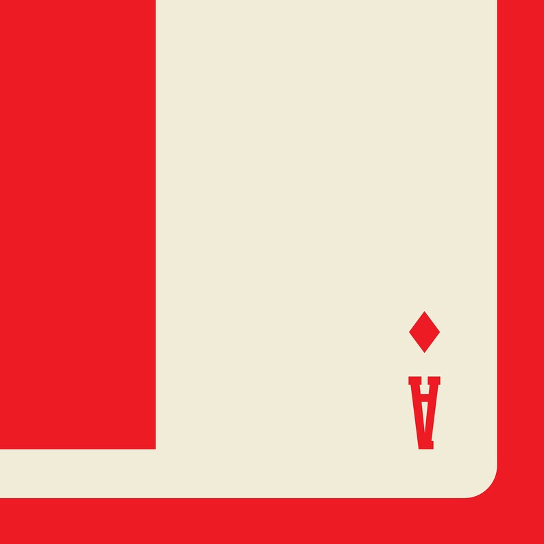 Ace of Diamonds Art Deco Print: Modern Card Design (Digital Download) image 3
