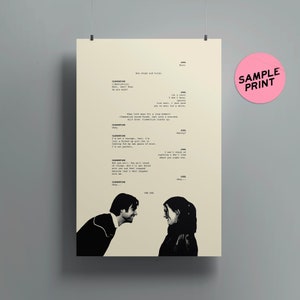 Benutzerdefiniertes Filmdrehbuch Poster | Druckbares, auf Bestellung gefertigtes Digitales Poster • Minimalistisches Kunstwerk für Filmliebhaber