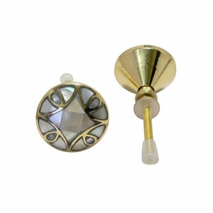 Mother Of Pearl Knob Brass with Mother of Pearl Shell Drawer Knob Cupboard Cabinet Furniture Hardware Door Knob Pull Handmade Vintage Style