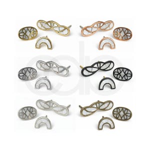 Brass Cabinet Knob: Mother of Pearl Inlay, Cupboard Handle