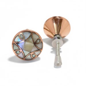 Pomello per mobile in madreperla / Pomello per cassetto in rame orientale Opulence