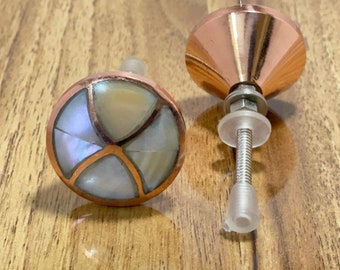 Mother of Pearl Copper Opulence Handle Eastern Inspired Copper