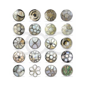 Mother of Pearl & Chrome Opulence Handle | Eastern Inspired Chrome and Ivory Cabinet Knob