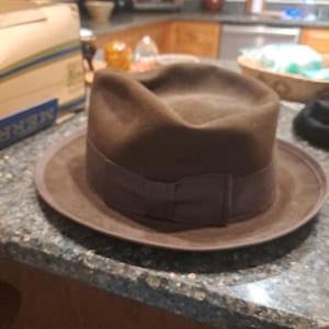Vintage Men&#39;s Wynewood Genuine Fur Felt Top Hat Size 7.5 NWT