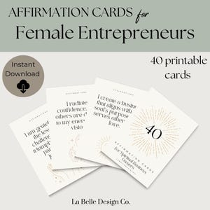 Cartões de afirmação para impressão Presente para empresária, Baralho de cartas com citações de mentalidade empreendedora, Crescimento de chefes para impressão, Novos presentes para empresas