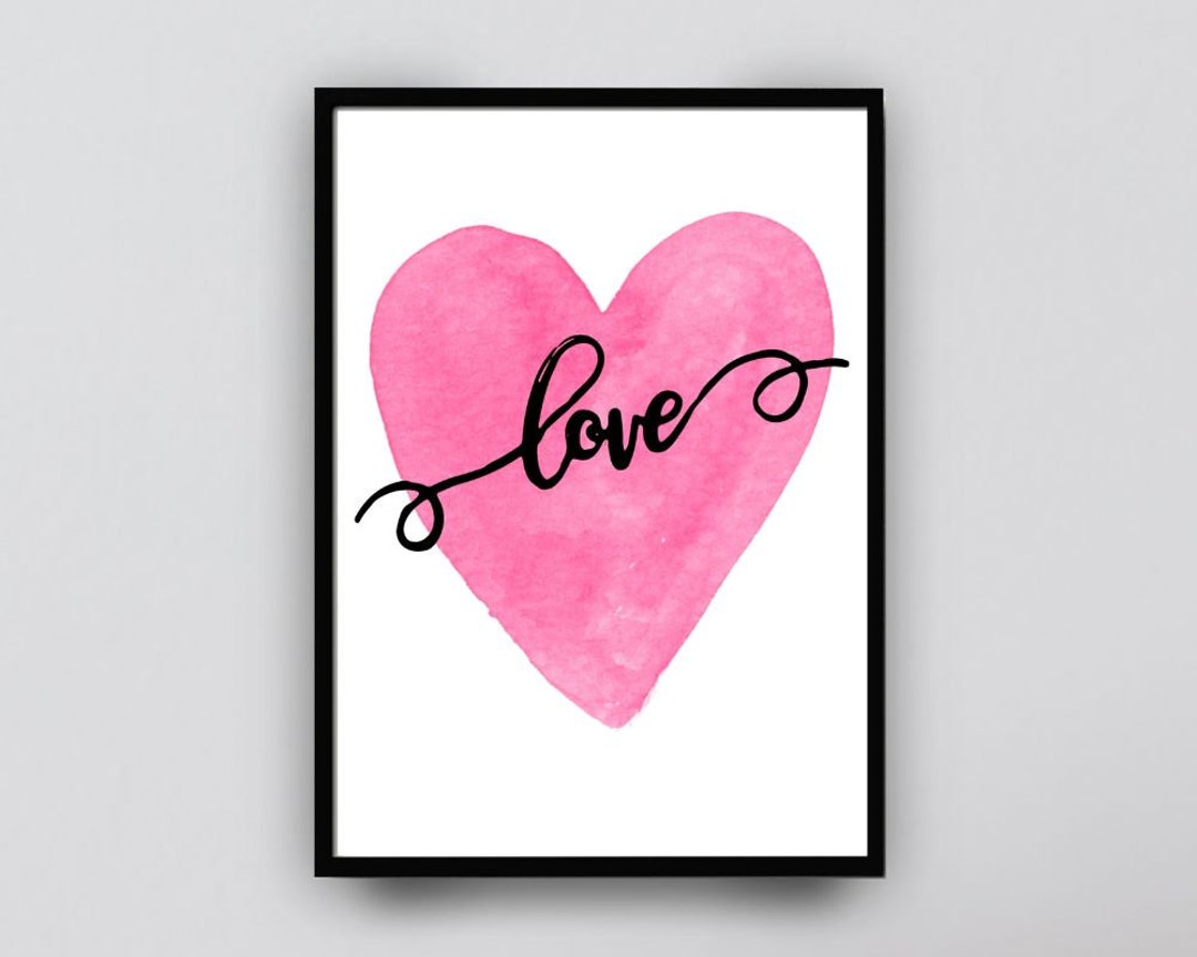 Bedroom Wall Art Romantic Wall Art Couples Print Pink Etsy