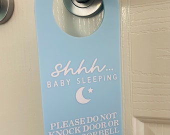 Baby Sleeping - Acrylic Door Sign Hanger