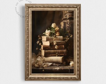 Dark Academia Printable Wall Art Smut Readers Art Print Dark Romance Books Still Life Print Moody Book Lover Gift Girly Coquette Decor