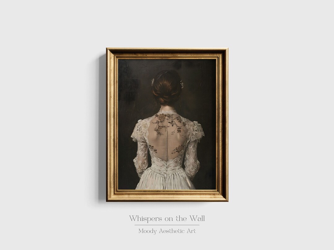 Victorian Portrait Painting Dark Academia Wall Art Moody Home Decor ...