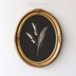 Póster de lirio de los valles con arte floral de nacimiento personalizado, impresión de cumpleaños de mayo, arte de pared floral personalizado, regalo para mamá, obra de arte de estilo vintage para dormitorio