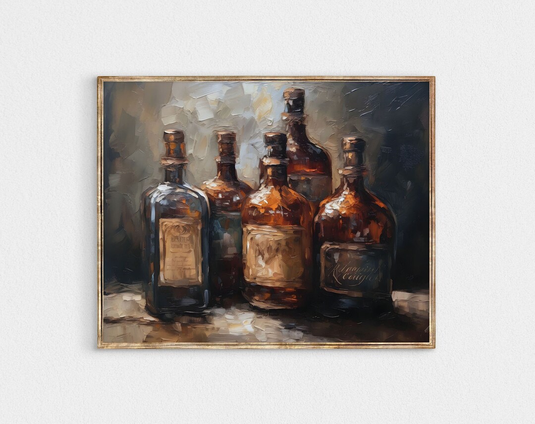 Bourbon Wall Art Whiskey Printable Wall Art Man Cave Digital - Etsy