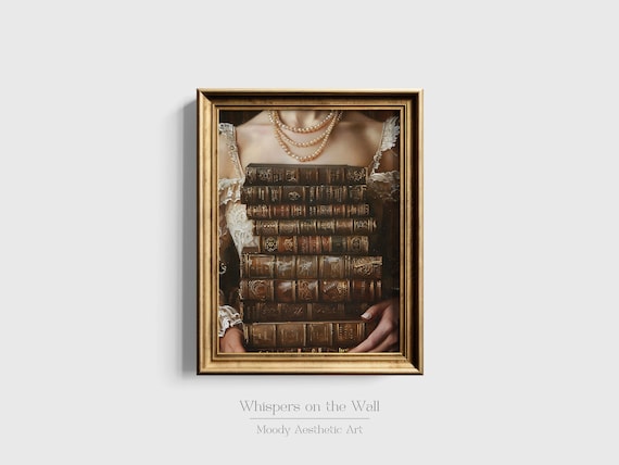 Leather Bound Books Stack Print Antique Books Still Life Printable Wall Art Victorian Decor Dark Academia Wall Art TBR Digital Art