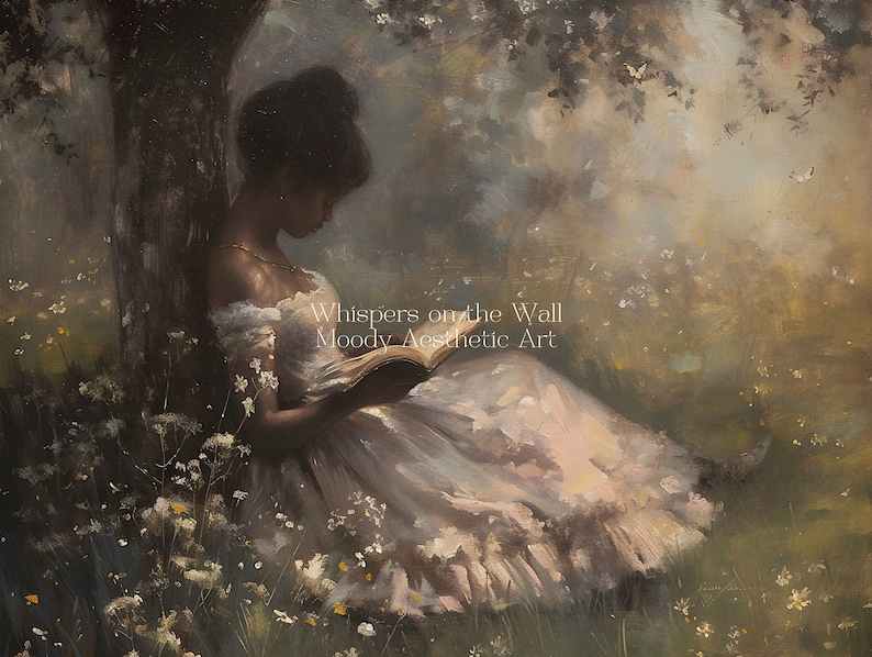 Vintage Black Art, Moody Victorian Art, African American Printable Wall